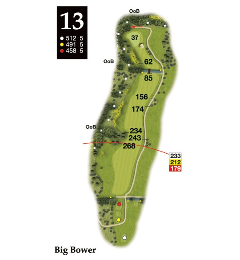 Hole 13 layout