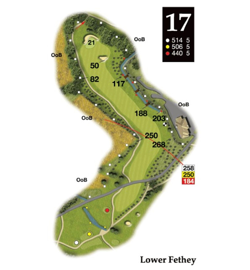 Hole 17 layout