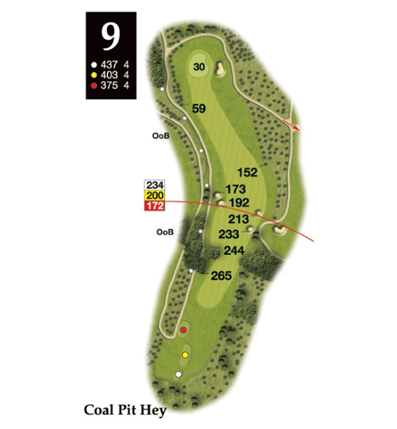 Hole 9 layout