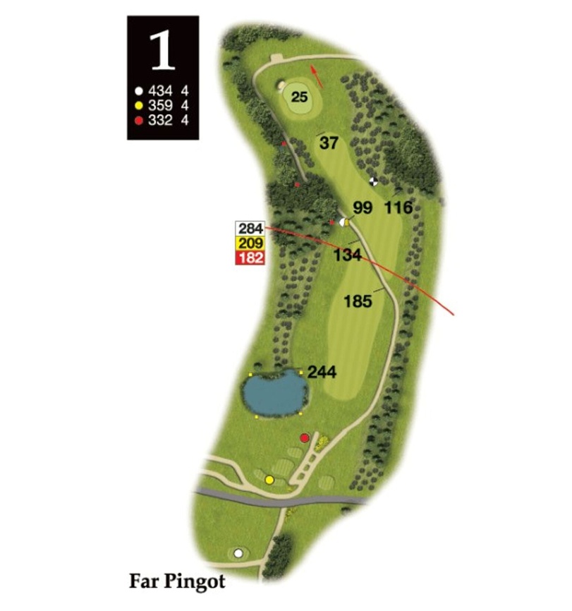 Hole 1 layout